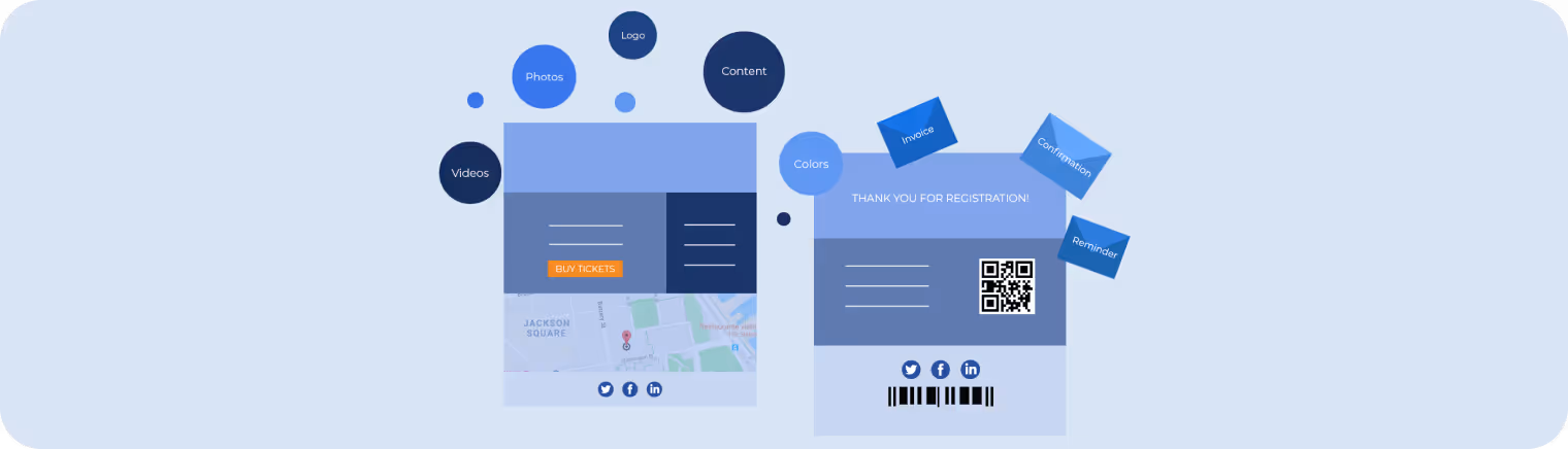 Visual interface of EventBee's event registration platform